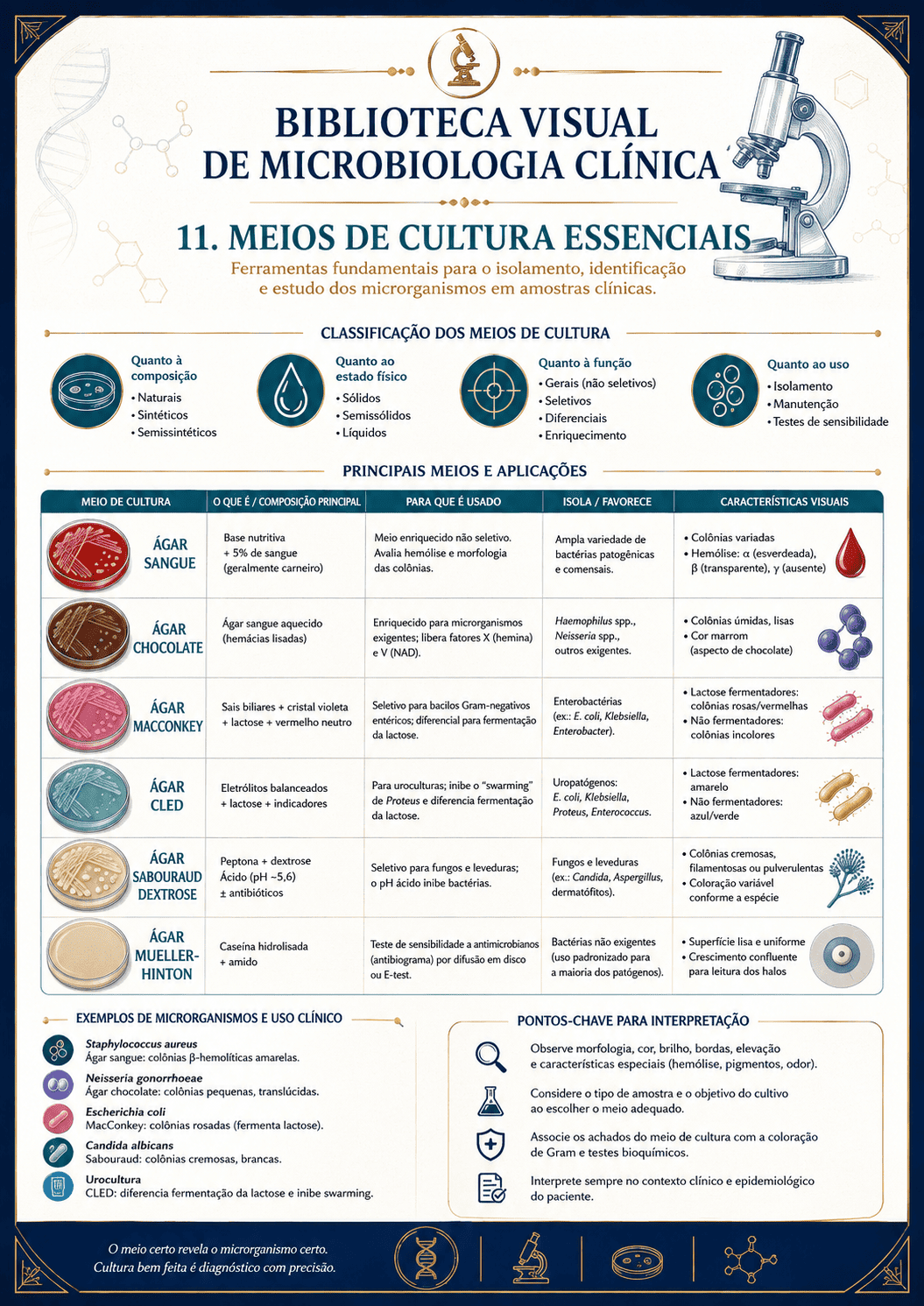 Meios de cultura essenciais
