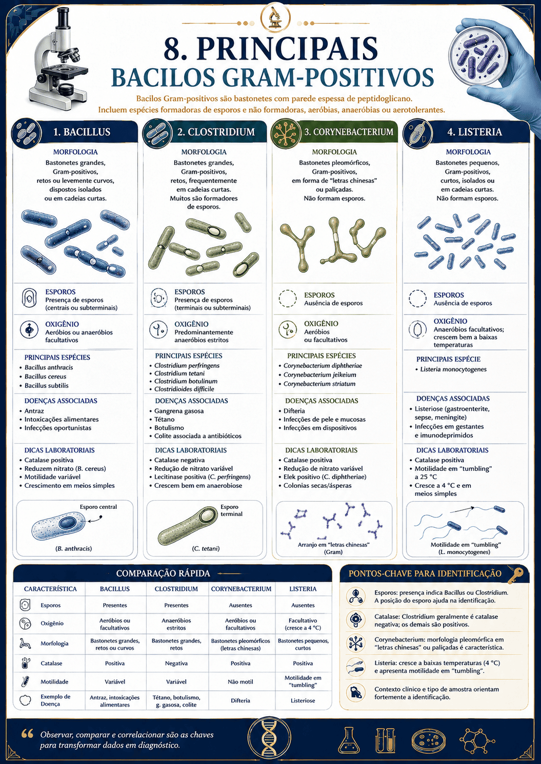 Principais bacilos Gram-positivos